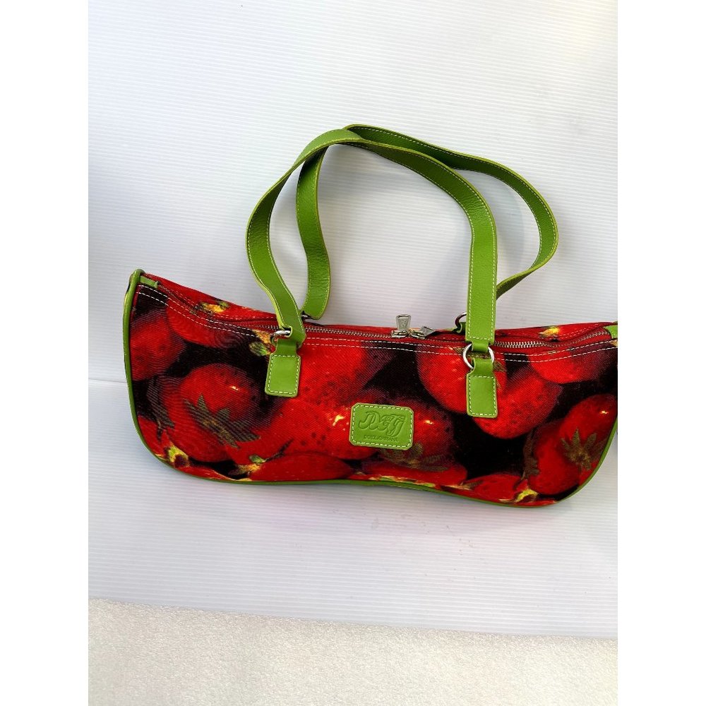 Dolce & Gabbana Floral Canvas Handbag w Leather Straps